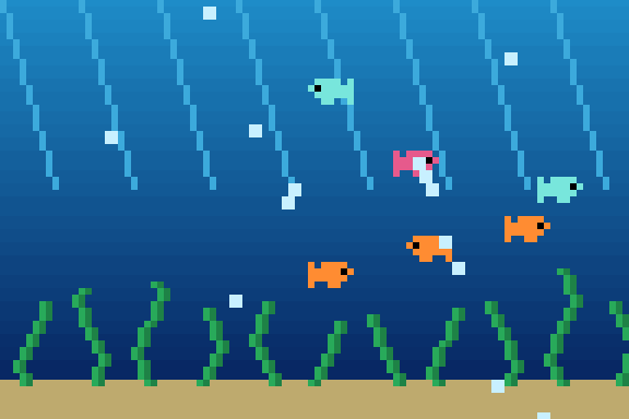 揺れる海中