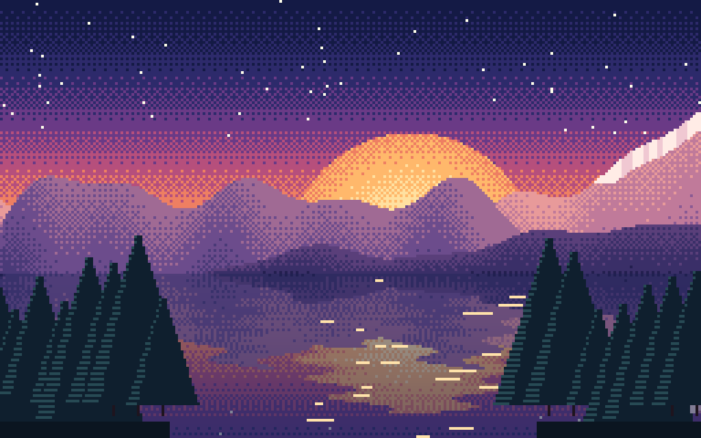 夜明けの湖