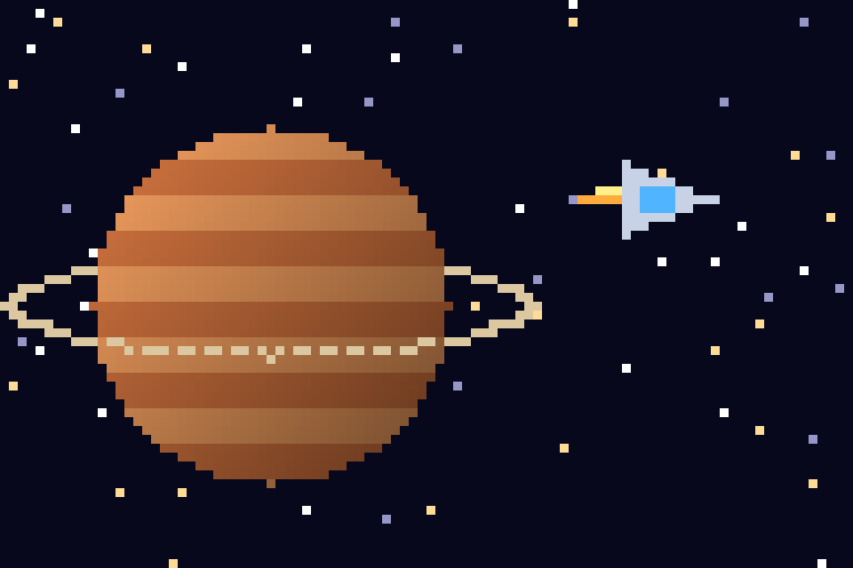 宇宙と環つき惑星