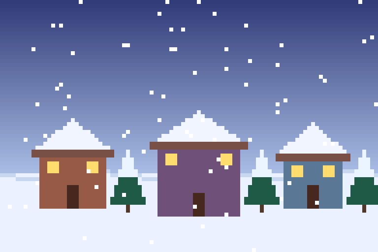 雪の村